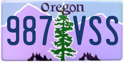 OR license plate 987VSS