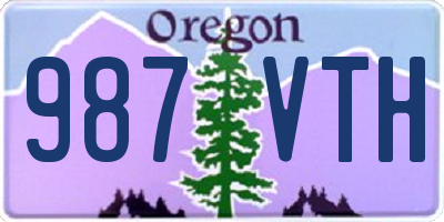 OR license plate 987VTH