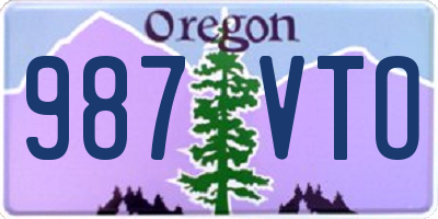 OR license plate 987VTO