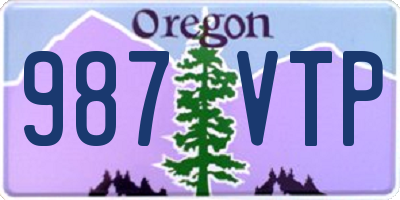 OR license plate 987VTP