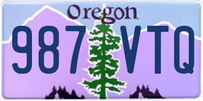 OR license plate 987VTQ
