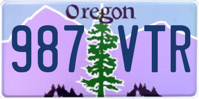 OR license plate 987VTR