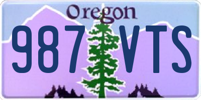 OR license plate 987VTS