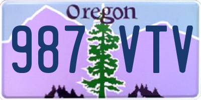 OR license plate 987VTV
