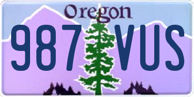 OR license plate 987VUS