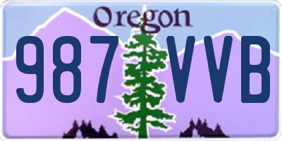 OR license plate 987VVB