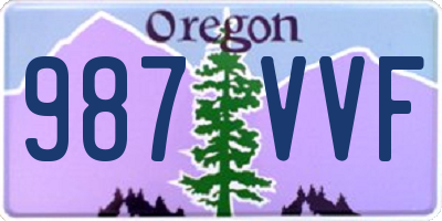 OR license plate 987VVF