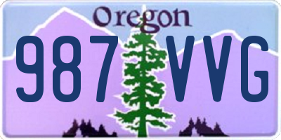 OR license plate 987VVG