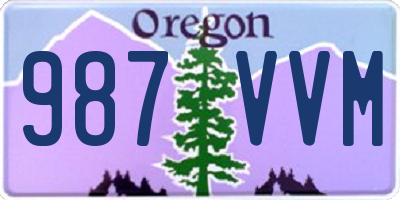 OR license plate 987VVM