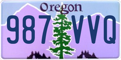 OR license plate 987VVQ