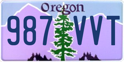 OR license plate 987VVT