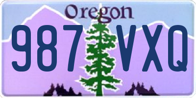 OR license plate 987VXQ