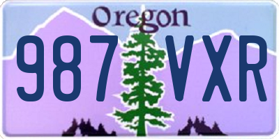 OR license plate 987VXR