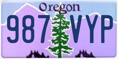 OR license plate 987VYP