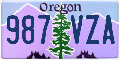 OR license plate 987VZA