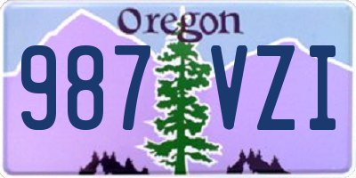 OR license plate 987VZI