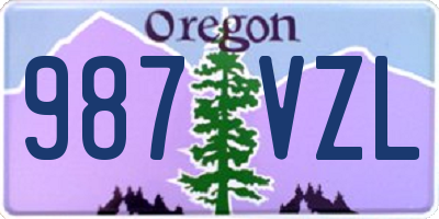 OR license plate 987VZL
