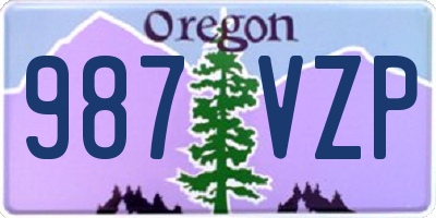 OR license plate 987VZP