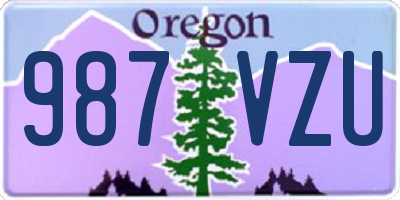 OR license plate 987VZU