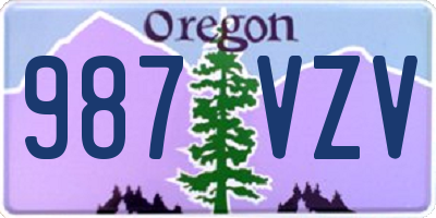 OR license plate 987VZV