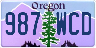 OR license plate 987WCD