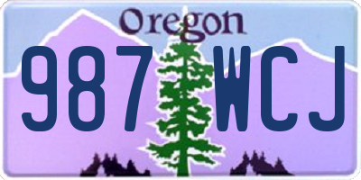 OR license plate 987WCJ