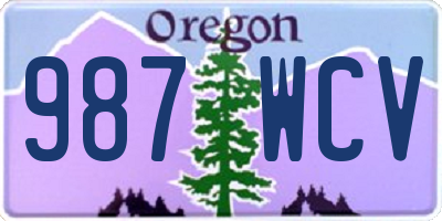 OR license plate 987WCV