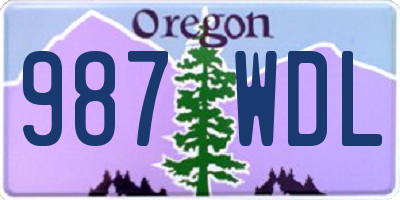 OR license plate 987WDL