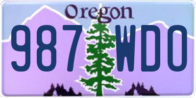 OR license plate 987WDO