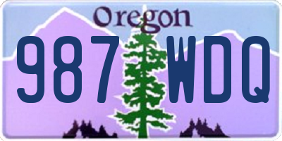 OR license plate 987WDQ