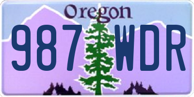 OR license plate 987WDR