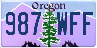 OR license plate 987WFF
