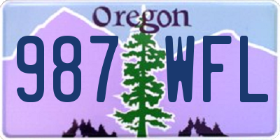 OR license plate 987WFL
