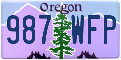 OR license plate 987WFP