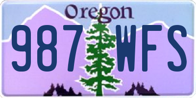 OR license plate 987WFS