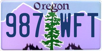 OR license plate 987WFT