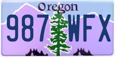 OR license plate 987WFX