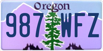 OR license plate 987WFZ