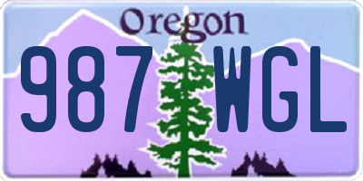 OR license plate 987WGL