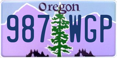 OR license plate 987WGP