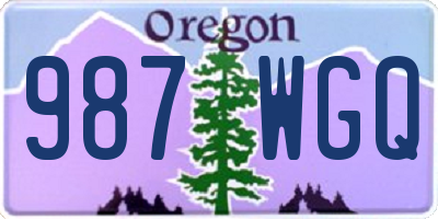 OR license plate 987WGQ