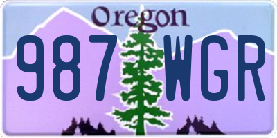 OR license plate 987WGR