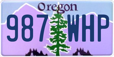 OR license plate 987WHP