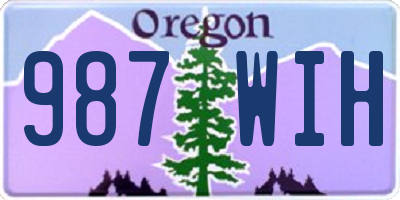 OR license plate 987WIH