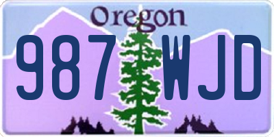 OR license plate 987WJD