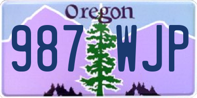 OR license plate 987WJP