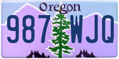 OR license plate 987WJQ