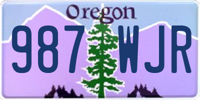 OR license plate 987WJR