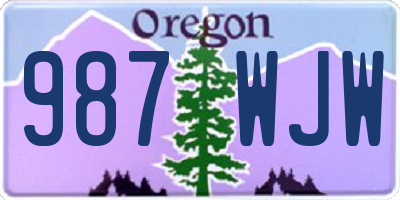 OR license plate 987WJW