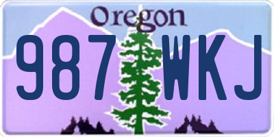 OR license plate 987WKJ